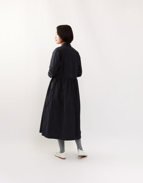 トレンチギャザーシャツドレス